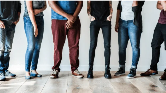 torso and legs of people