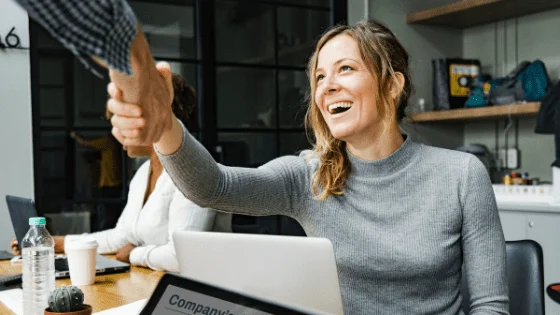 Type One - Reformer, girl shaking hand