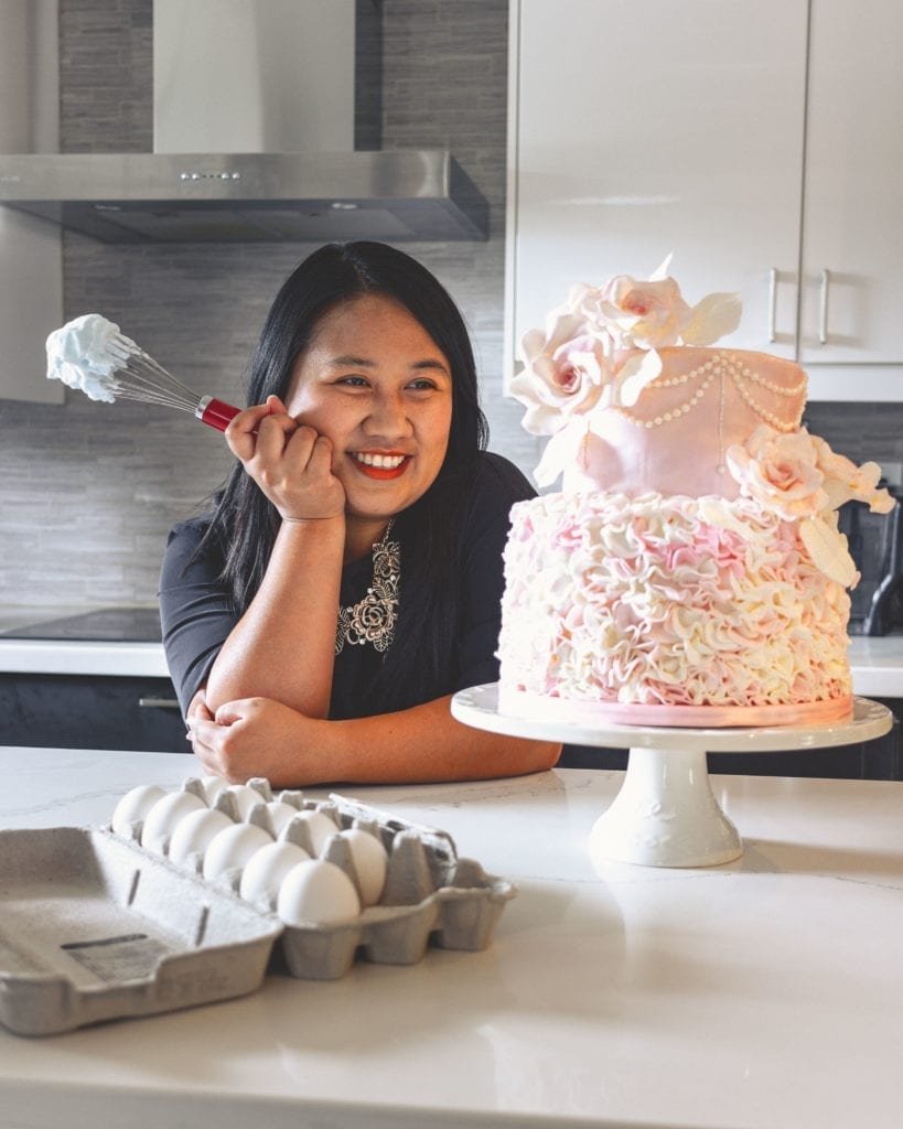 home baker uriah liwanag with her cake