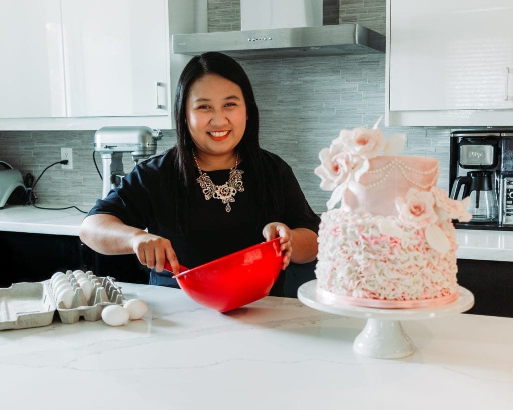 home baker uriah liwanag with her cake