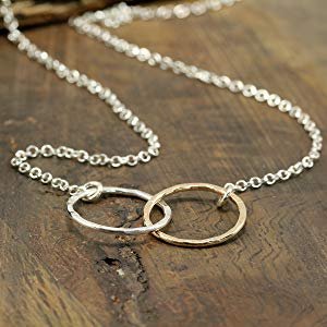 two toned infinity necklace