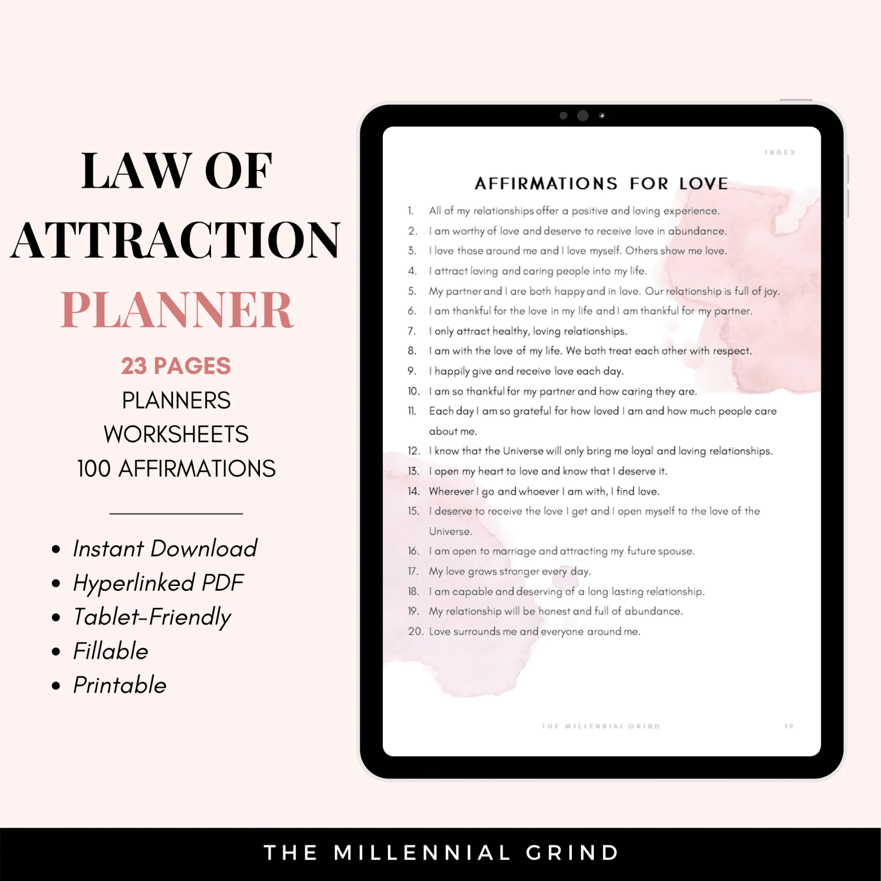Law of Attraction Planner - Affirmations to Manifest Love Quickly Law of Attraction Planner - Affirmations to Manifest Love Quickly