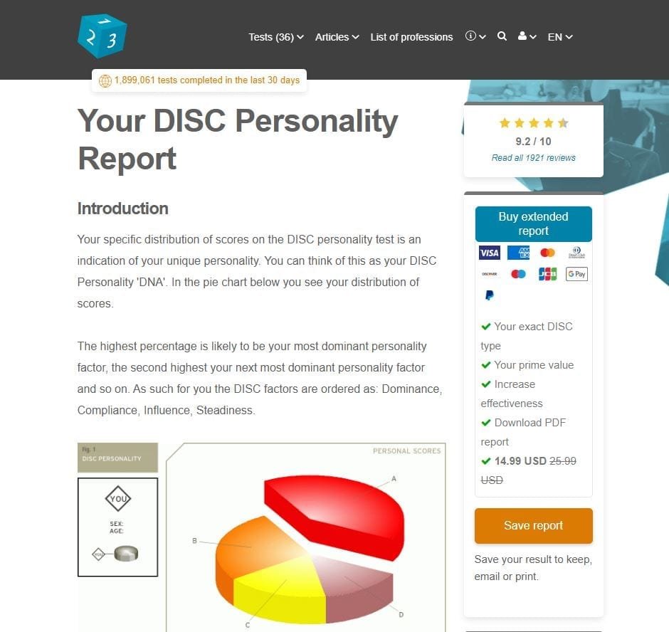disc personality test free