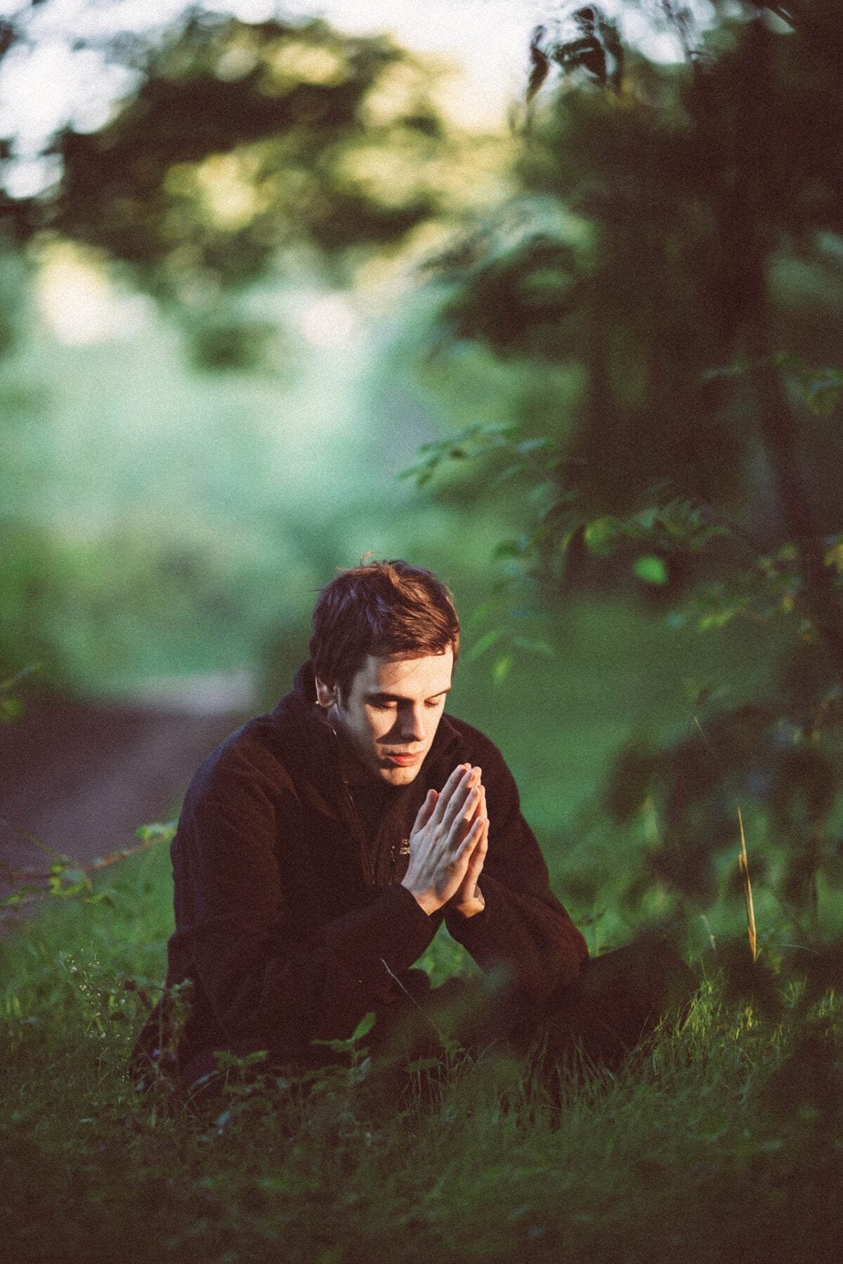 man praying