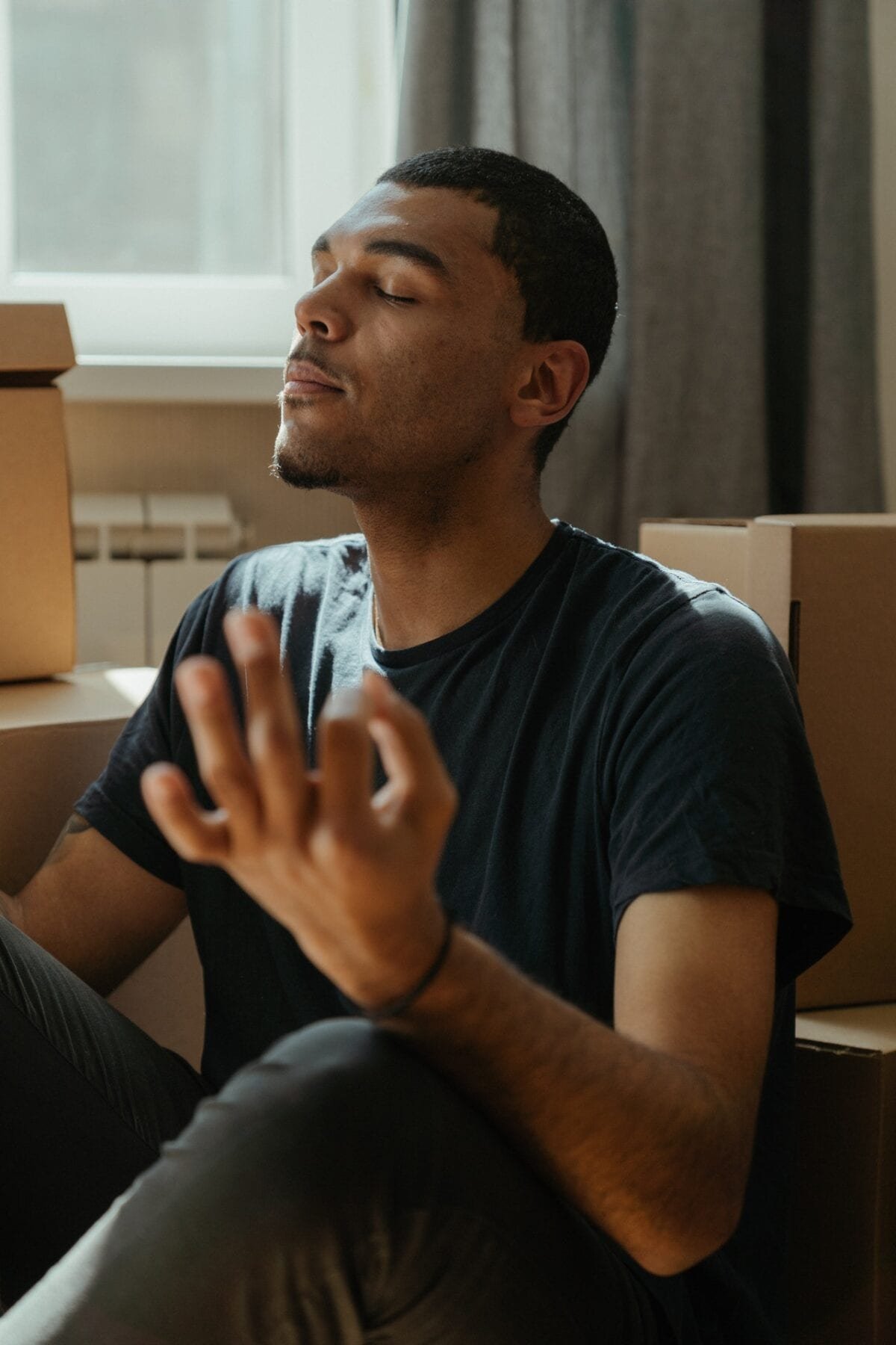 man meditating