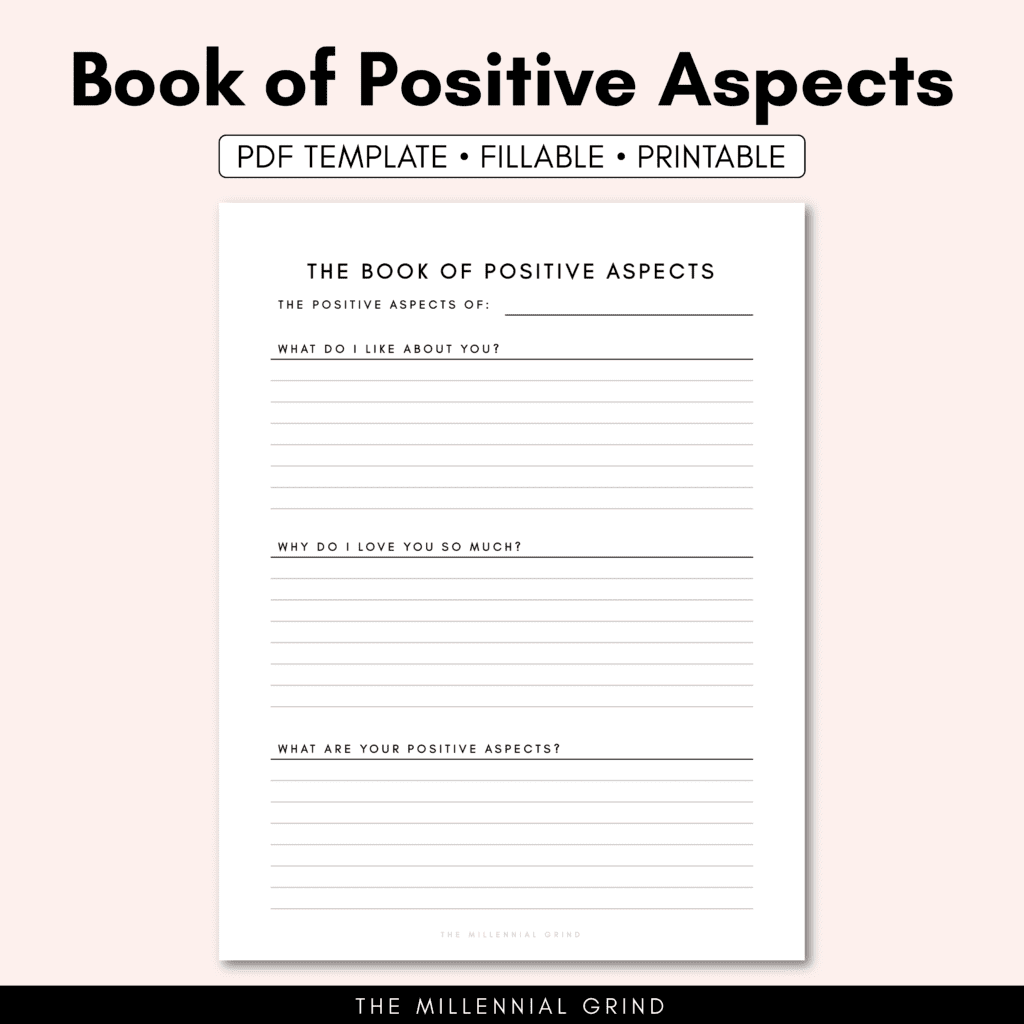 Book of Positive Aspects Template