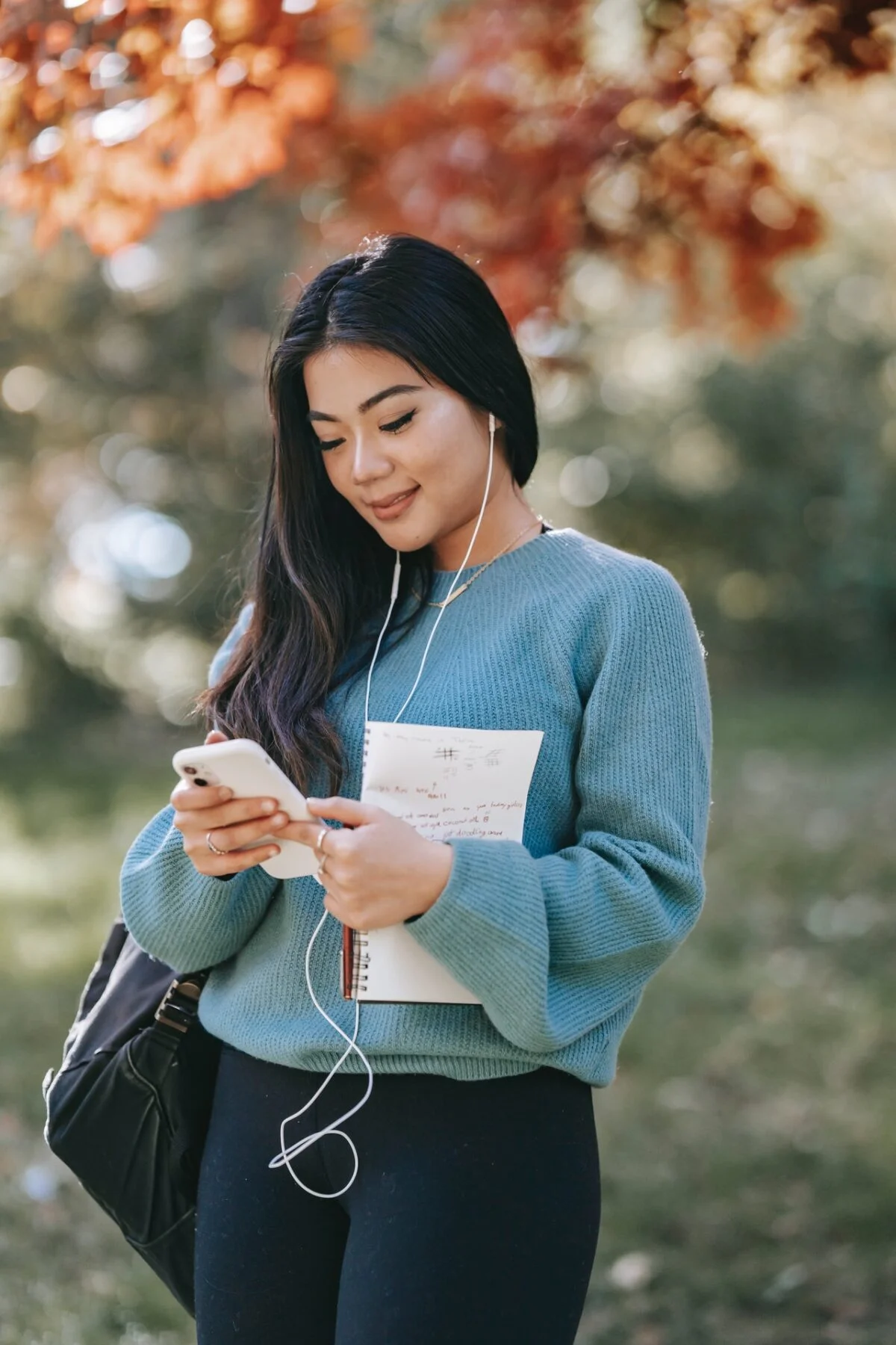 girl looking at phone