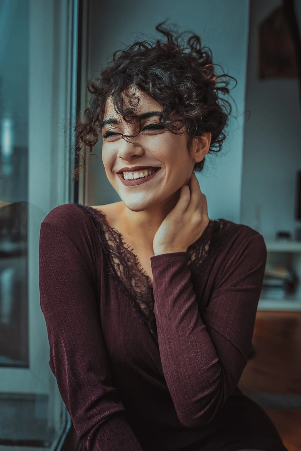 woman smiling