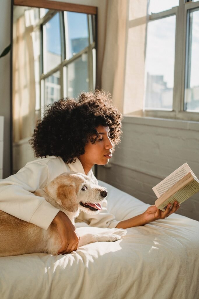 woman with dog